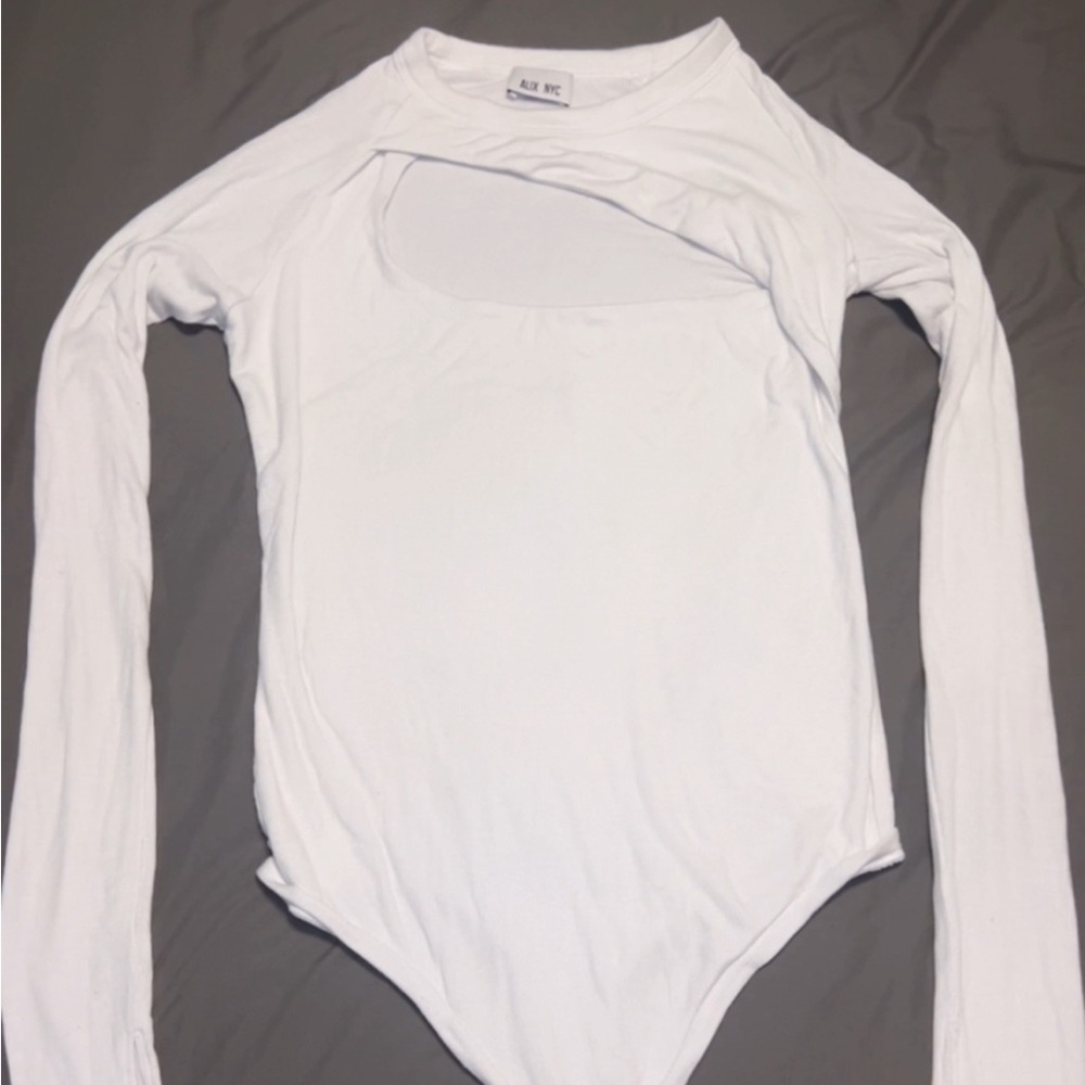 ALIX NYC - Summit cutout ribbed stretch-modal jersey bodysuit